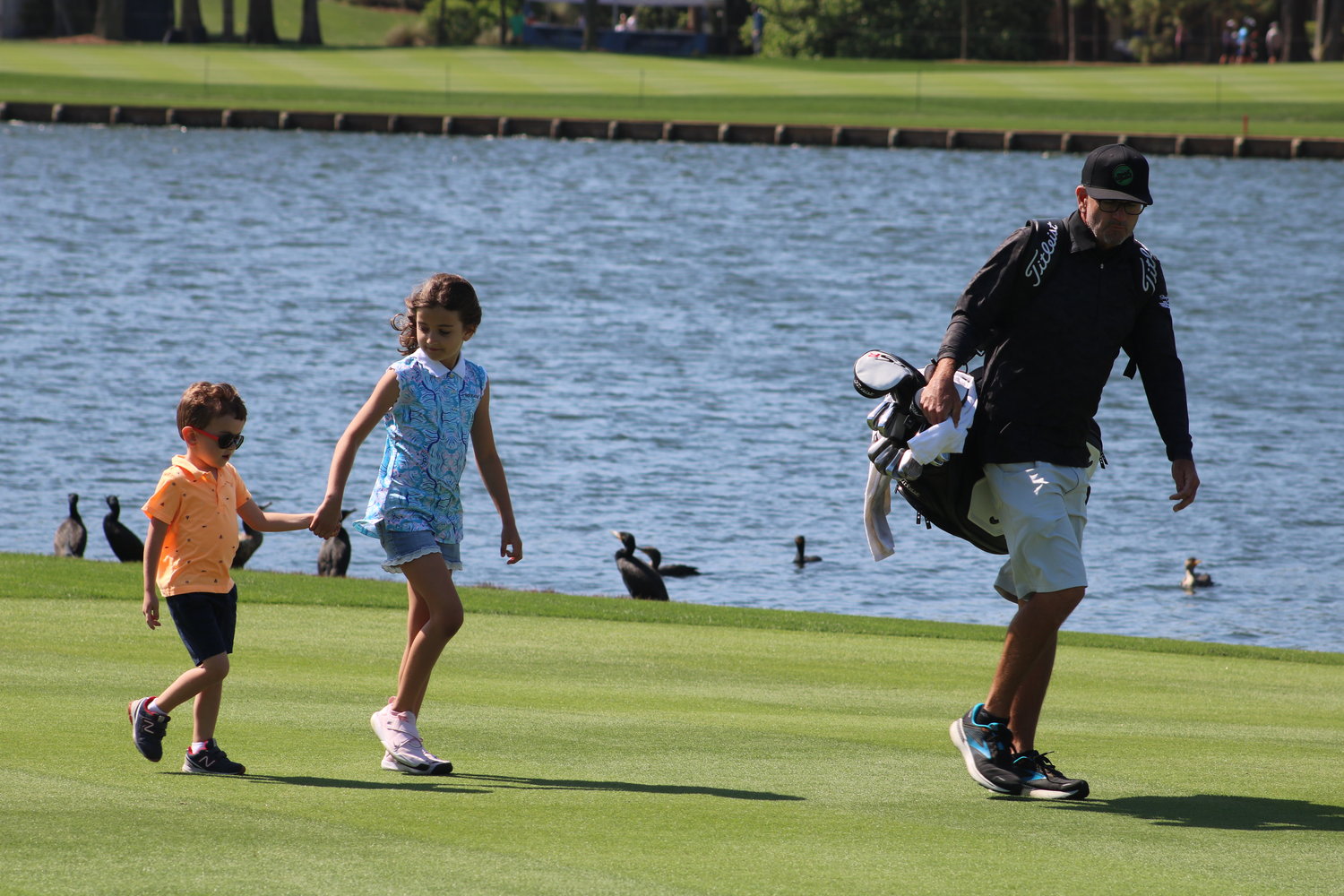 Caddies got to spend time with their families.